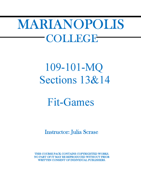 109-101-MQ Fit-Games - Julia Scrase  - Sections 13 & 14