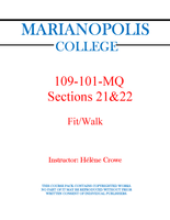 109-101-MQ Fit/Walk - Helene Crowe - Sections 21 & 22