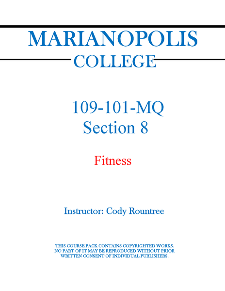 109-101-MQ Fitness - Cody Rountree - Section 8