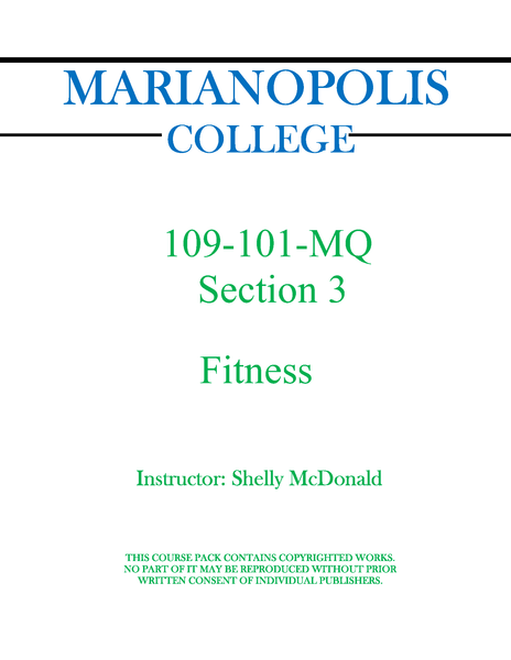109-101-MQ Fitness - Shelly McDonald Section 3