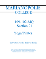 109-102-MQ Yoga/Pilates - Nicolas Bellevue-Fortin- Section 21
