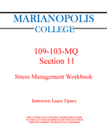 109-103-MQ Stress Management  Student's Workbook - Laura Tipney -Section 11