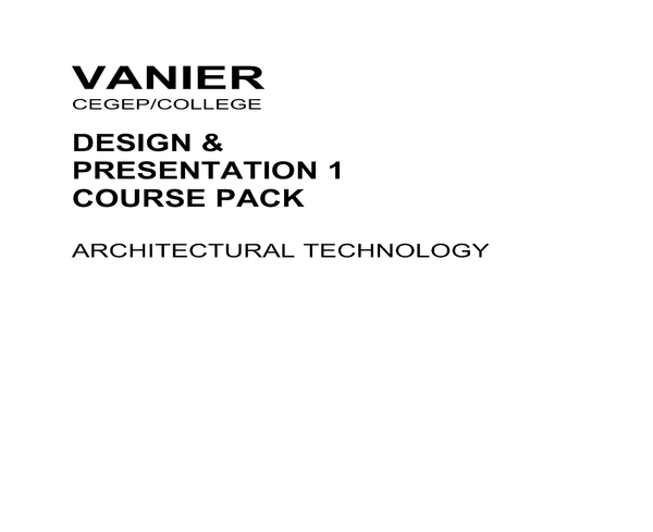 221-150-VA - Design & Presentation 1 - Architectural Technology