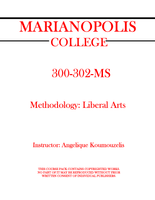 300-302-MS - Methodology: Liberal Arts - Angelique Koumouzelis