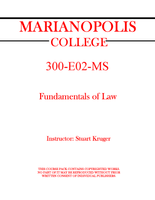 300-E02-MS - Fundamentals of Law - Stuart Kruger