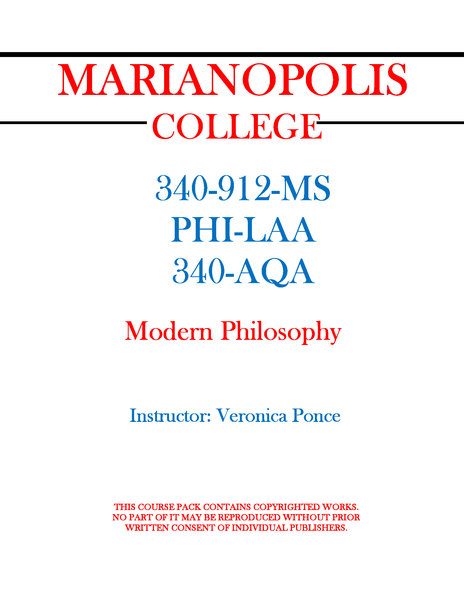 340-912-MS/PHI-LAA/340-AQA - Modern Philosophy - Veronica Ponce