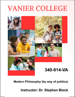 340-914-VA - Modern Philosophy (by way of politics) - Dr. Stephen Block