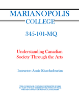345-101-MQ - Understanding Canadian Society Through the Arts - Annie Khatchadourian