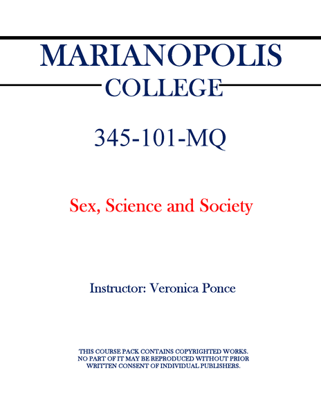 345-101-MQ - Sex, Science and Society - Veronica Ponce