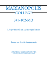 345-102-MQ - L’esprit métis en Amérique latine  - Sophia Koutsoyannis