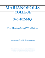 345-102-MQ - The Mestizo Mind Worldviews - Sophia Koutsoyannis