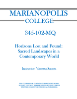 345-102-MQ - Horizons Lost and Found: Sacred Landscapes in a Contemporary World - Vanessa Sasson - PRINT ONLY!!! NO DIGITAL VERSION AVAILABLE FOR THIS COURSE