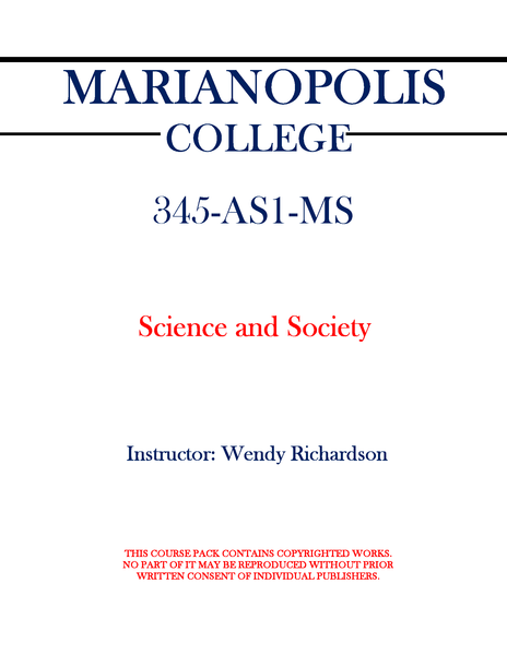 345-AS1-MS - Science and Society - Wendy Richardson