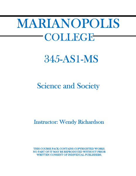 345-AS1-MS - Science and Society - Wendy Richardson