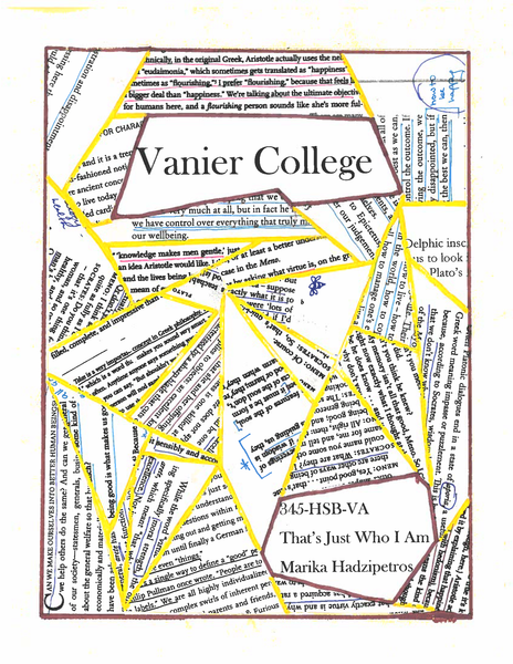 345-HSB-VA - That's Just Who I Am : Course Readings - Marika Hadzipetros