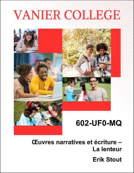 602-UF0-MQ - Œuvres narratives et écriture – La lenteur - Erik Stout