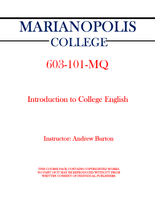 603-101-MQ - Introduction to College English - Andrew Burton