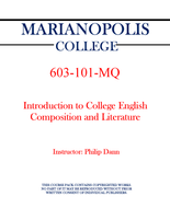 603-101-MQ - Introduction to College English - Composition and Literature - Philip Dann