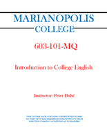 603-101-MQ - Introduction to College English - Peter Dube