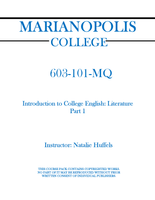 603-101-MQ - Introduction to College English: Literature - Part 1 AND Part 2 - Natalie Huffels
