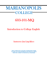 603-101-MQ - Introduction to College English - Jun Ling Khoo