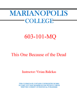 603-101-MQ - This One Because of the Dead - Vivian Ralickas