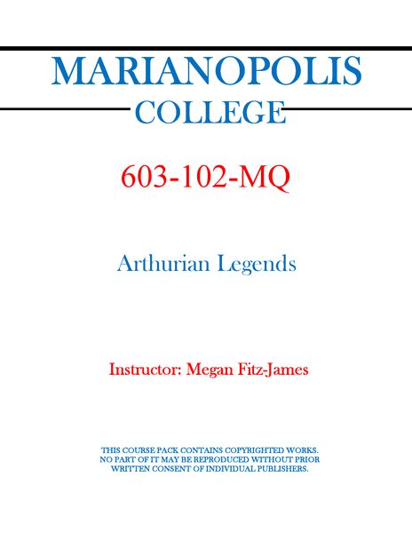 603-102-MQ - Arthurian Legends - Megan Fitz-James