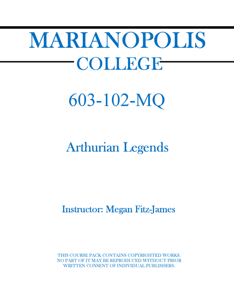 603-102-MQ - Arthurian Legends - Megan Fitz-James