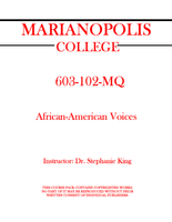 603-102-MQ - African-American Voices - Dr. Stephanie King