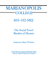 603-102-MQ - The Social Novel - Burden of Dreams OP book - Barry Webster