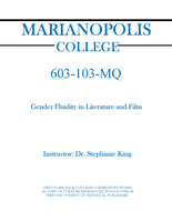 603-103-MQ - Gender Fluidity in Literature and Film - Dr. Stephanie King