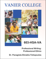603-HSA-VA - Professional Writing: Professional Ethics - Dr. Panagiota Dimakis-Toliopoulos