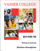 603-HSE-VA - Writing As Activism - Dimitrios Ohandjanian