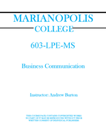 603-LPE-MS - Business Communication - Andrew Burton