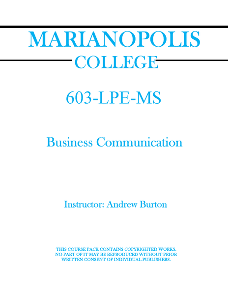 603-LPE-MS - Business Communication - Andrew Burton