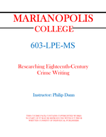 603-LPE-MS - Researching Eighteenth-Century Crime Writing - Philip Dann