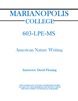 603-LPE-MS - American Nature Writing - David Fleming