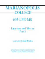 603-LPE-MS - Literature and Theory - Parts 1 & 2 - Natalie Huffels - BOTH books will be given