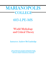 603-LPE-MS - World Mythology and Critical Theory - Andrew McCambridge