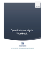QA- QUANTITATIVE ANALYSIS WORKBOOK - DEPARTMENT OF SOCIAL SCIENCE AND COMMERCE